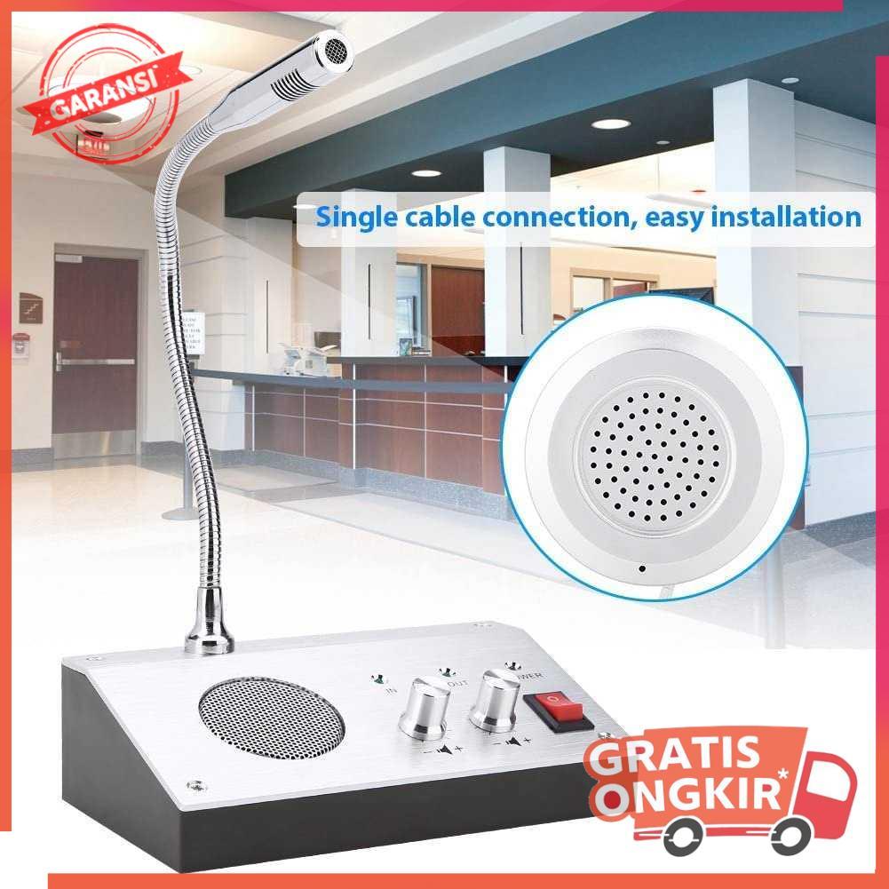 Window Speaker Intercom Dual Way Mic Loket Counter Teller - RT9908