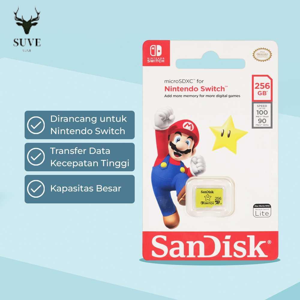 Official Store SanDisk Nintendo Switch MicroSDXC UHS-1 Class 10 100MB/s - SDSQXAO best seller