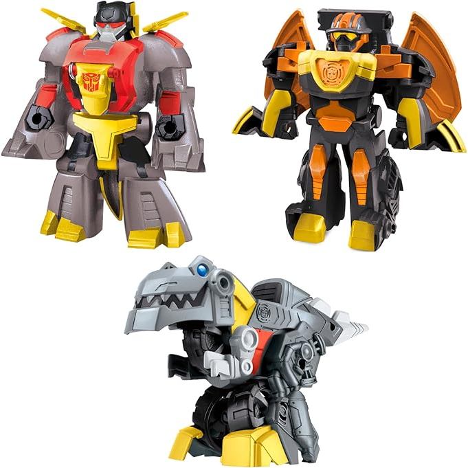 Transformers Dinobot Adventures Dinobot Squad Grimlock, Dinobot Snarl, and Predaking 3-Pack