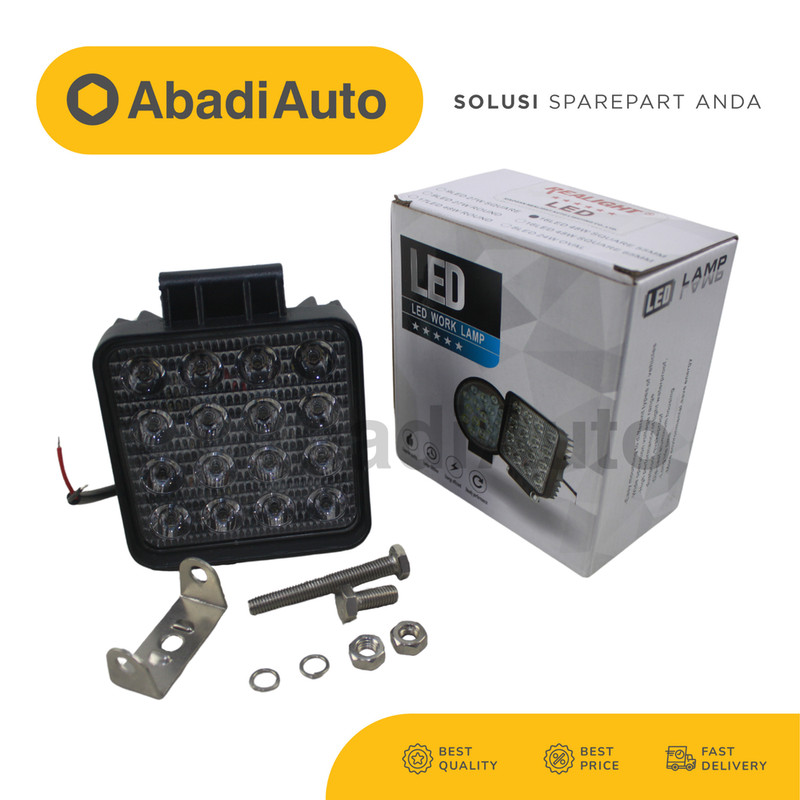 Fog Lamp Led 16 Mata Kotak Rlwl-16Led Real Light