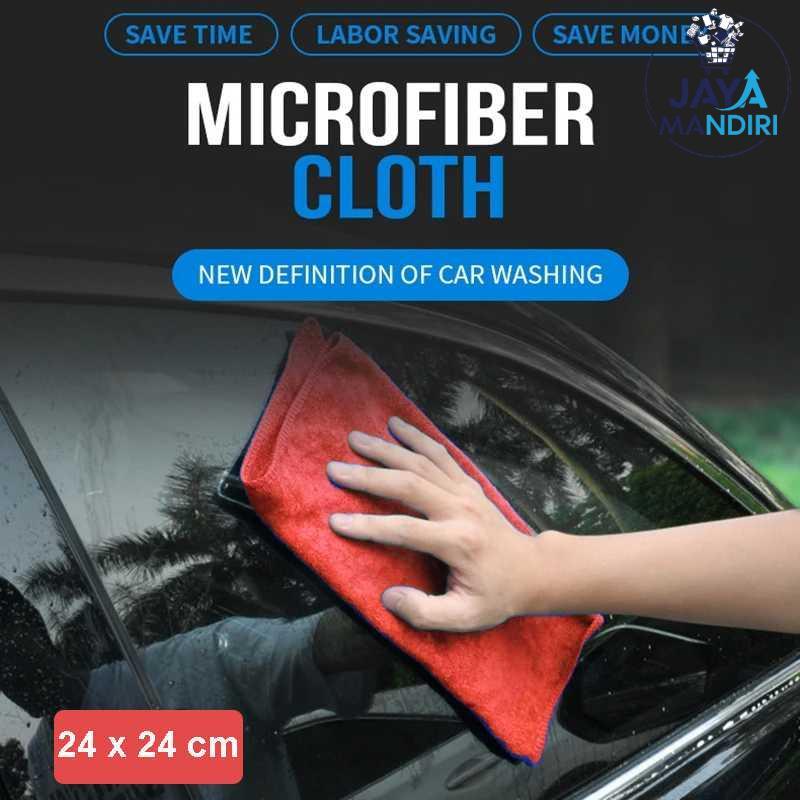 Kain Lap Microfiber Lap Pengering Mobil 24x24cm Multi fungsi - WJ201 Murah Kualitas Terbaik