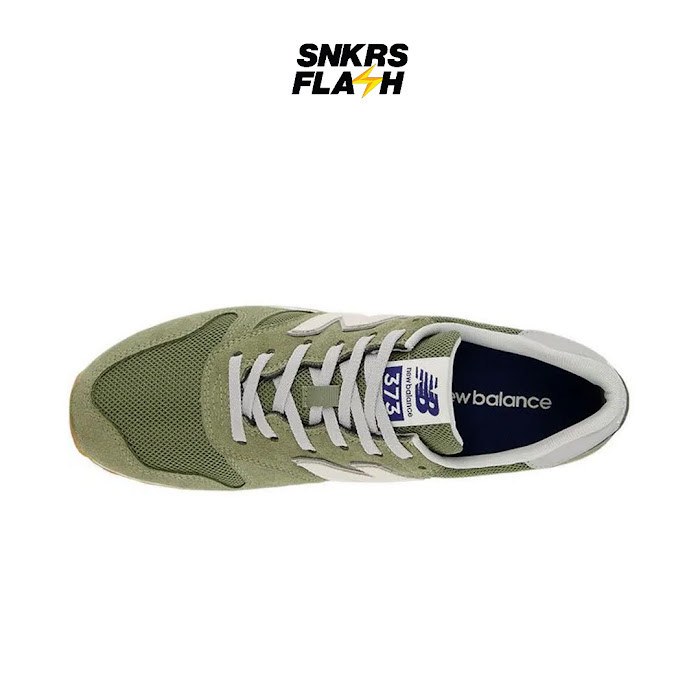 NEW BALANCE 373 V2 Olive White Sepatu Sneakers Pria - ML373SI2 - Size 43