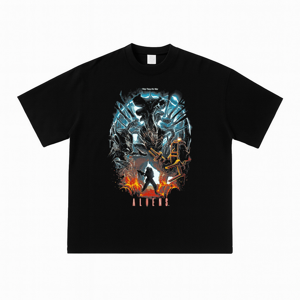 Tshirt Aliens Kaos Katun Combed