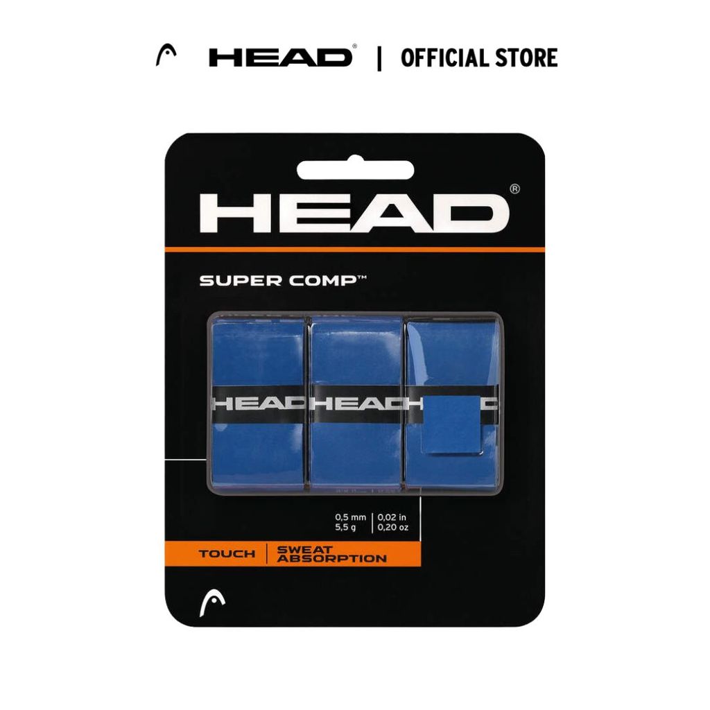 HEAD Supercomp Tennis Overgrip 285088 - Grip Tennis (Biru)
