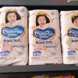 Pampers Mamy Poko Royal Soft M42,L34,XL30 For Girls(Utk Perempuan)