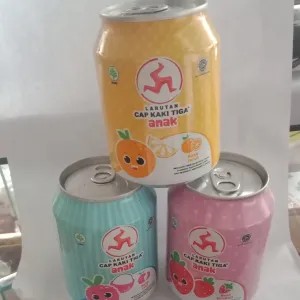 larutan cap kaki tiga kaleng anak