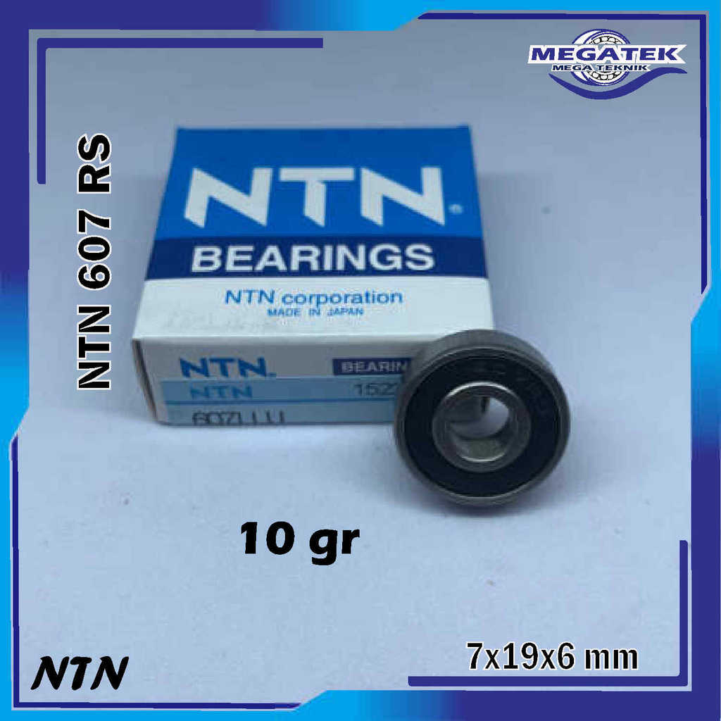 BEARING NTN 607 RS LLU Tutup Karet Original Jepang | Laher Motor Presisi Kualitas Terbaik