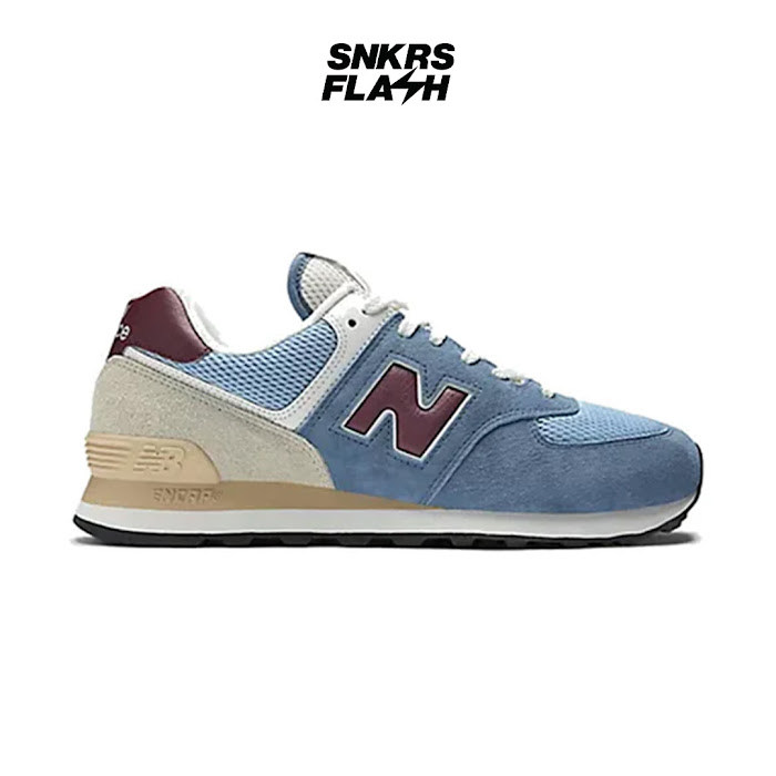 NEW BALANCE 574 Shoreline Blue Stillwater Sepatu Sneakers Unisex - U574SPR - Size 42.5