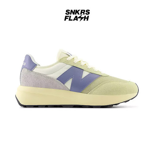 NEW BALANCE 370 White Grey Blue Sepatu Sneakers Pria  - U370VA - Size 45