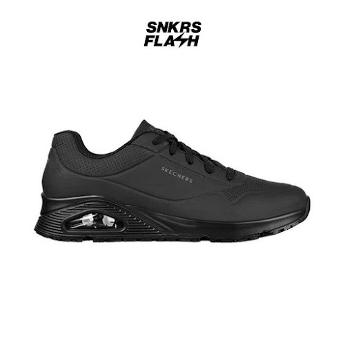 SKECHERS WORK Uno Sr Black Sepatu Casual Pria  - 200054BLK - Size 41