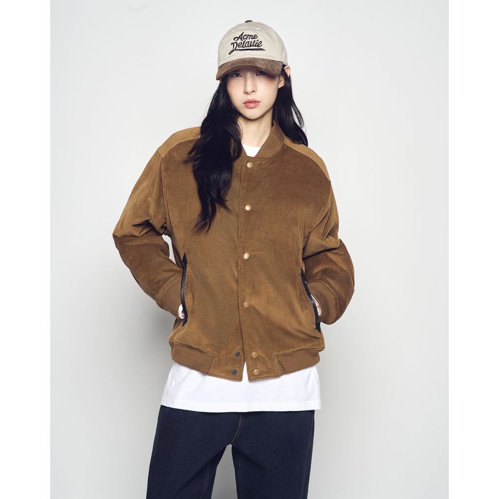 [ADLV] Corduroy Color Scheme Ball Cap Brown - Topi Standard Fit Unisex Acme de da vie