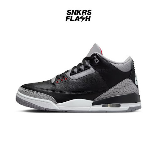 NIKE Air Jordan 3 Retro Black Cement (2024) Sepatu Sneakers Pria - DN3707010 - Size 43