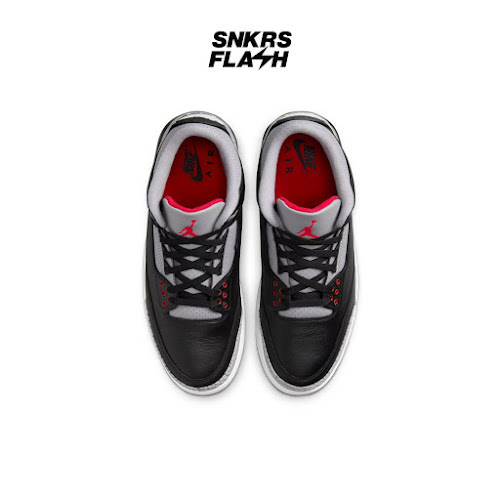 NIKE Air Jordan 3 Retro Black Cement (2024) Sepatu Sneakers Pria - DN3707010 - Size 43