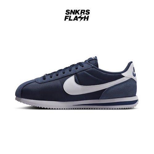 NIKE Cortez Txt Midnight Navy White Sepatu Sneakers Pria - HF0263400 - Size 43