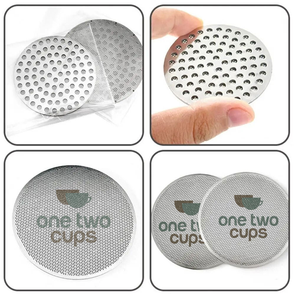 G1 One Two Cups Puck Screen Portafilter Espresso Double Layer Banyak Size150 Micron Sus304 Silver
