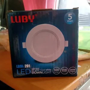 Lampu Downlight Luby 5 watt Bulat Tanam