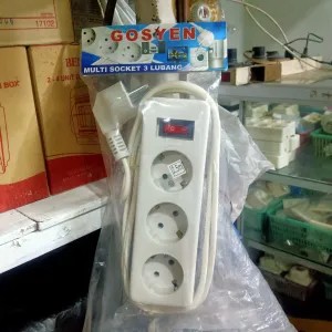 Olor/Stop kontak + kabel 2,5 meter lubang 3