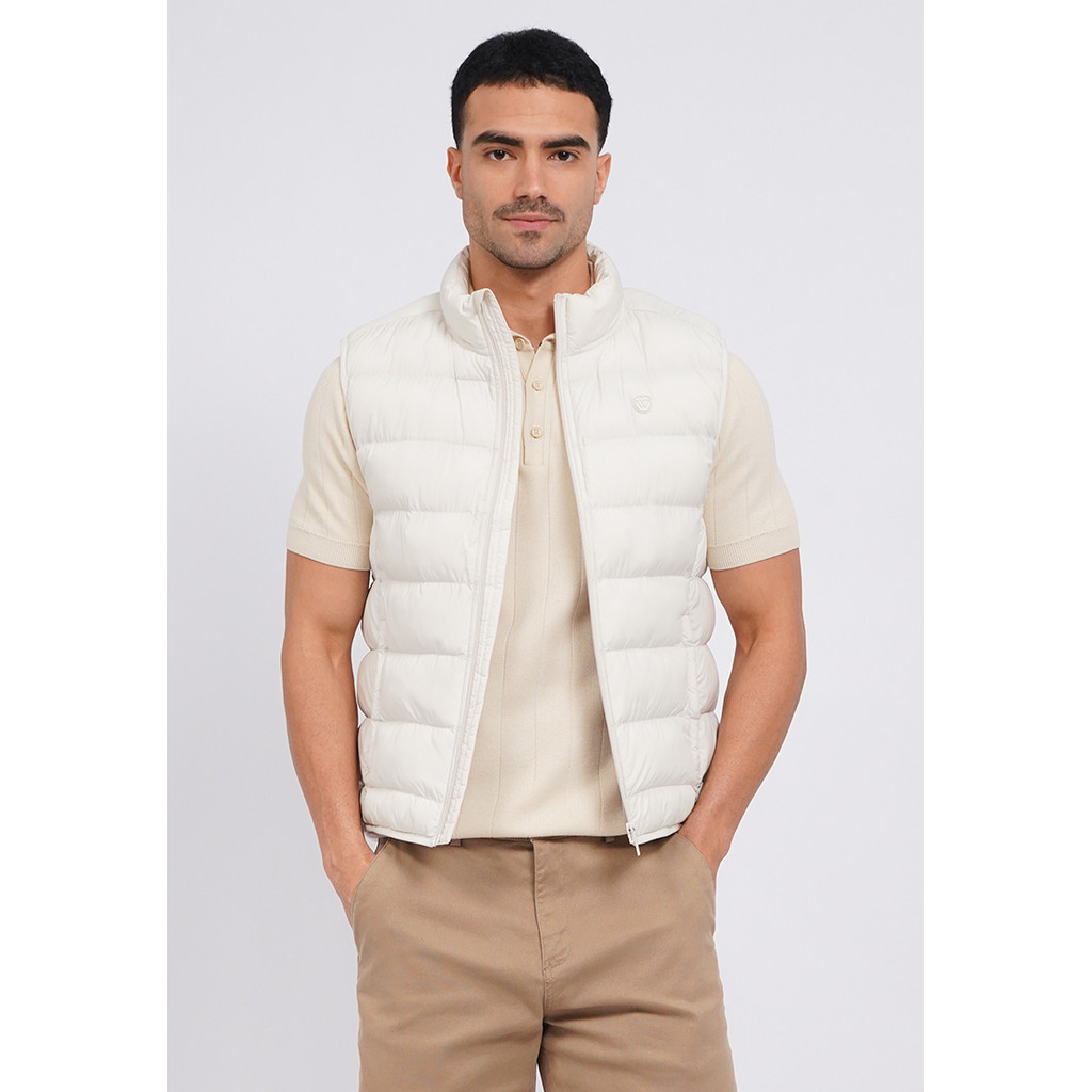 WOOD Slim Fit Water Repellent Vest 2-VSIOTD225L109 ECRU