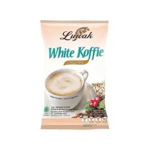 Luwak White Koffie Low Acid (3in1) Instant Coffee 13.5oz, Pack of 20 Sachets