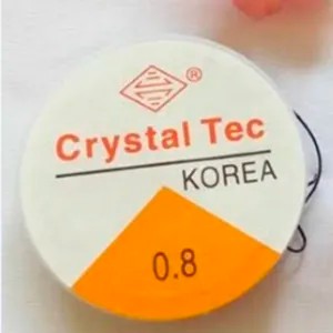 karet gelang crystal tec warna hitam ngecer dipotong satu meter