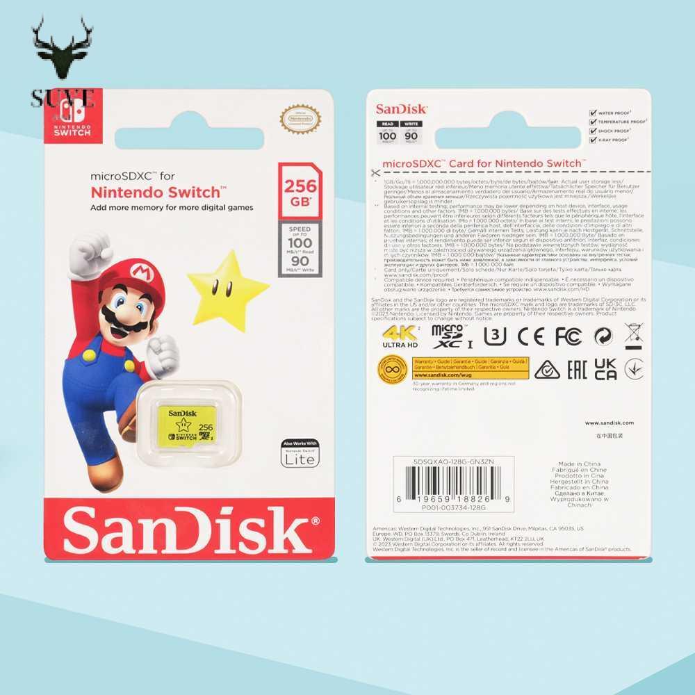 Official Store SanDisk Nintendo Switch MicroSDXC UHS-1 Class 10 100MB/s - SDSQXAO best seller