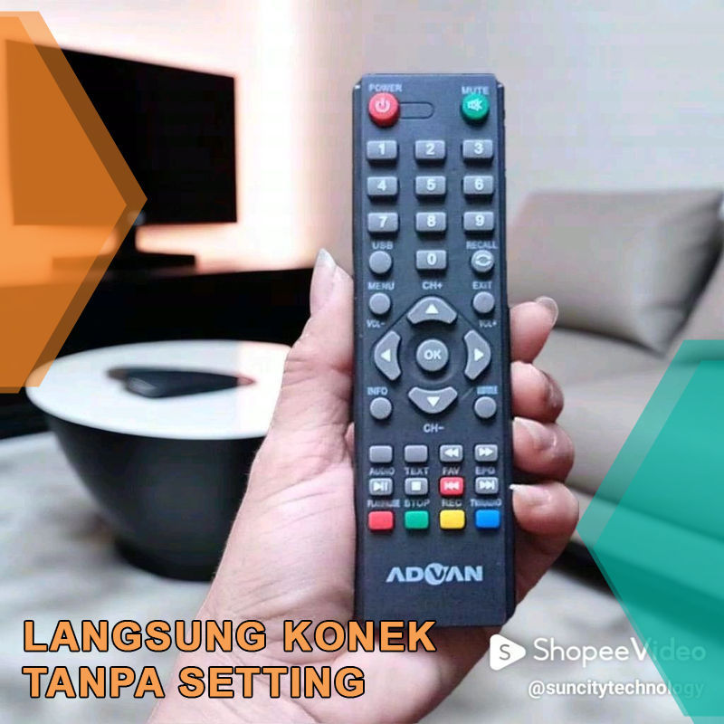 ADVAN DIJAMIN TANPA SETTING- REMOT REMOTE TV SET TOP BOX KHUSUS ADVAN/ STB ADVAN LANGSUNG KONEK KE T