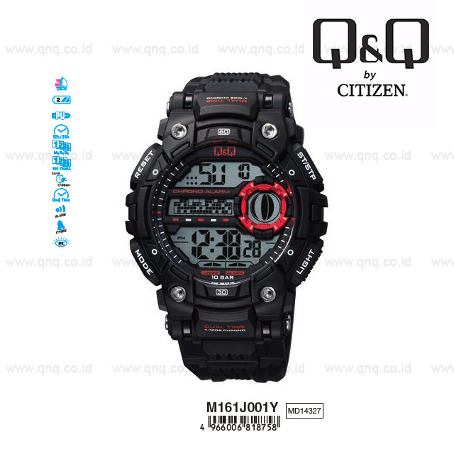 TERBARU Q&Q QnQ QQ Original Jam Tangan Digital - M161 M161J Water Resist