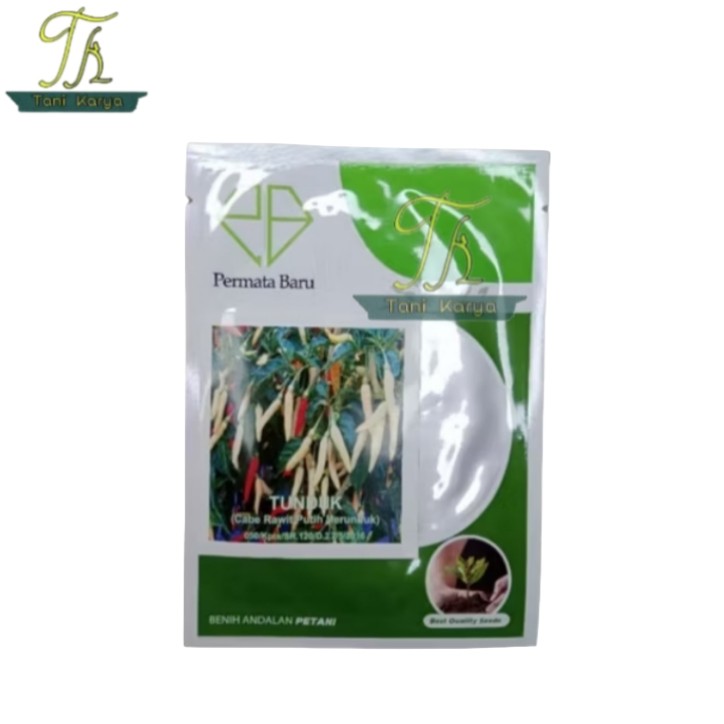 BIBIT/BENIH CABE RAWIT PUTIH MERUNDUK "TUNDUK" 10 GRAM/PERMATA BARU 10 GRAM