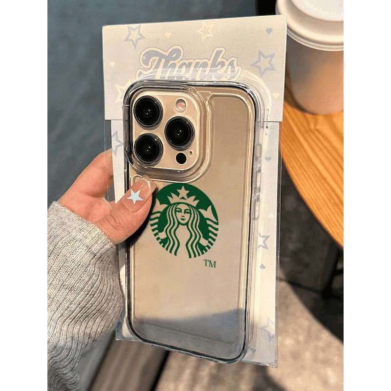 Starbucks Logo Soft Sederhana Case Samsung S25 Plus S25 Fe S25 Ultra S24 Ultra S21 Fe S23 Ultra S24 