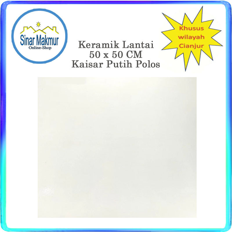 Keramik Lantai 50x50 Kaisar Putih Polos (KAISAR)