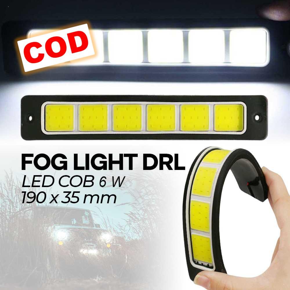 Lampu Fog Mobil LED Putih Super Terang DRL COB Hemat Energi Lampu Kabut Depan Mobil