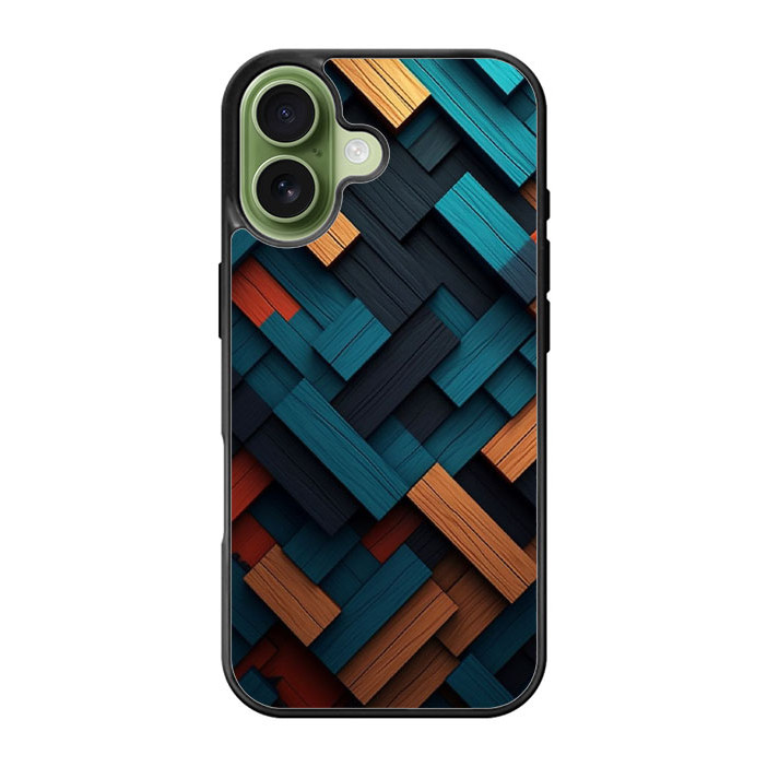 Case Casing Hybrid Custom iPhone 17 16 15 14 13 12 11 Pro Max Plus Mini Air SE Wooden Harmony FX0054