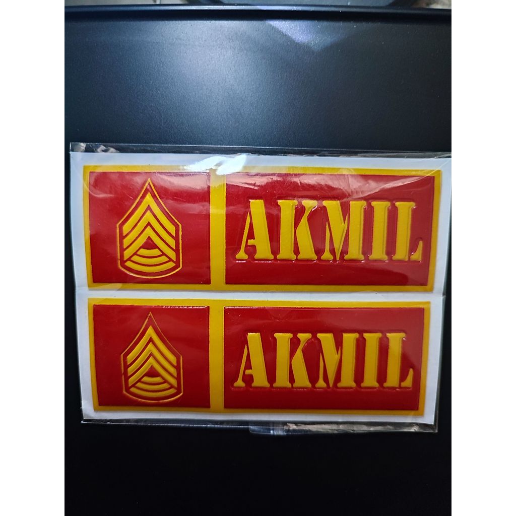 Sticker Embos AKMIL Plat Motor/Mobil - Sticker AKMIL TIMBUL