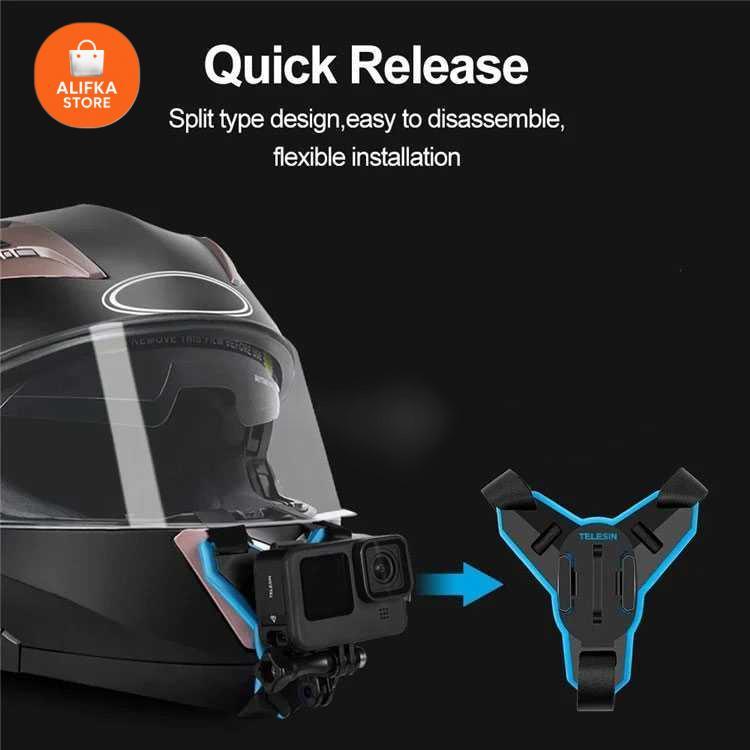 TELESIN Motorcycle Helmet Chin Strap Mount / Di Dagu Helm Speda Motor Untuk Go Pro/  for GoPro - GP-