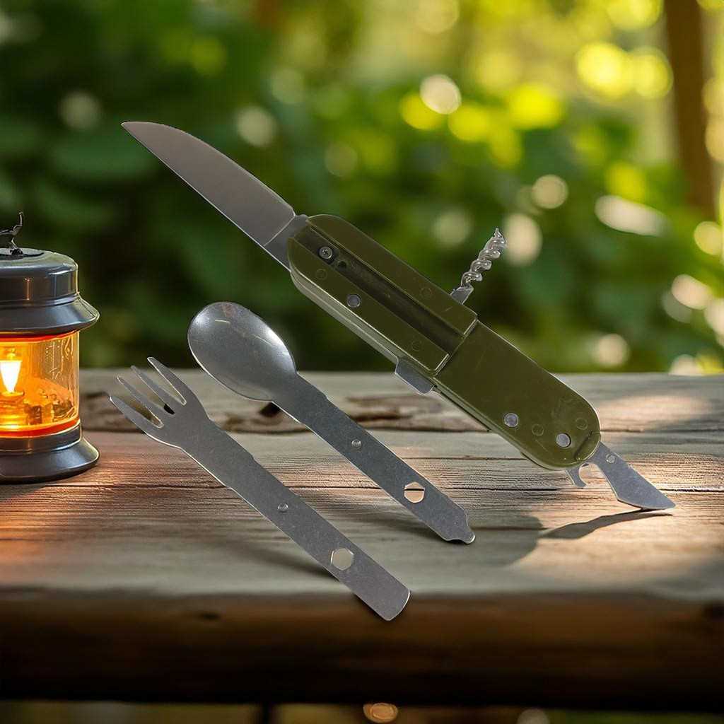Sendok Garpu Pisau Swiss Army Tools Knife EDC