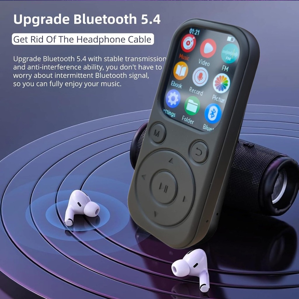 MP3 Digital Audio Player HiFi Bluetooth MP4 2 Inch 210mAh - SD-09