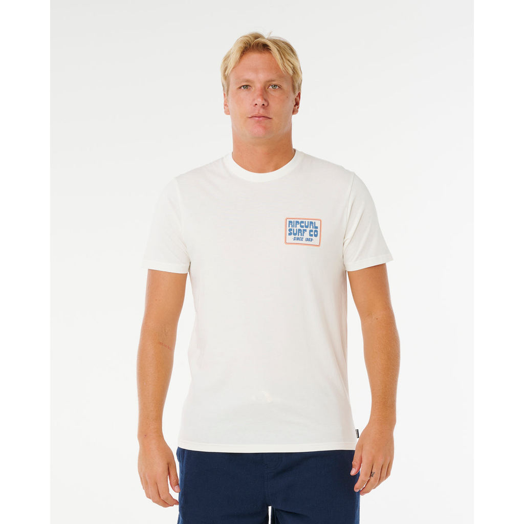 Rip Curl Men Pacific Rinse Sunrise Standard Tee - Bone