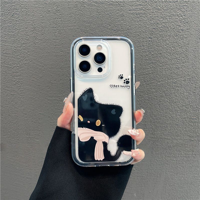 Black Aesthetic Colorful 2 In 1 Case Hp Realme C85 Pro Note 70 C85 Pro 60X C75X Case