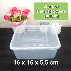Thinwall 1000 ml Square per slop isi ± 25 1L