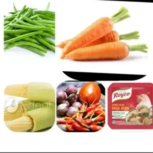 paket tumis, buncis, wortel, putren