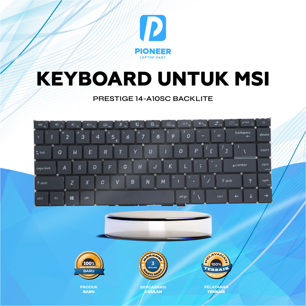 Keyboard Untuk MSI Prestige 14-A10SC Backlite