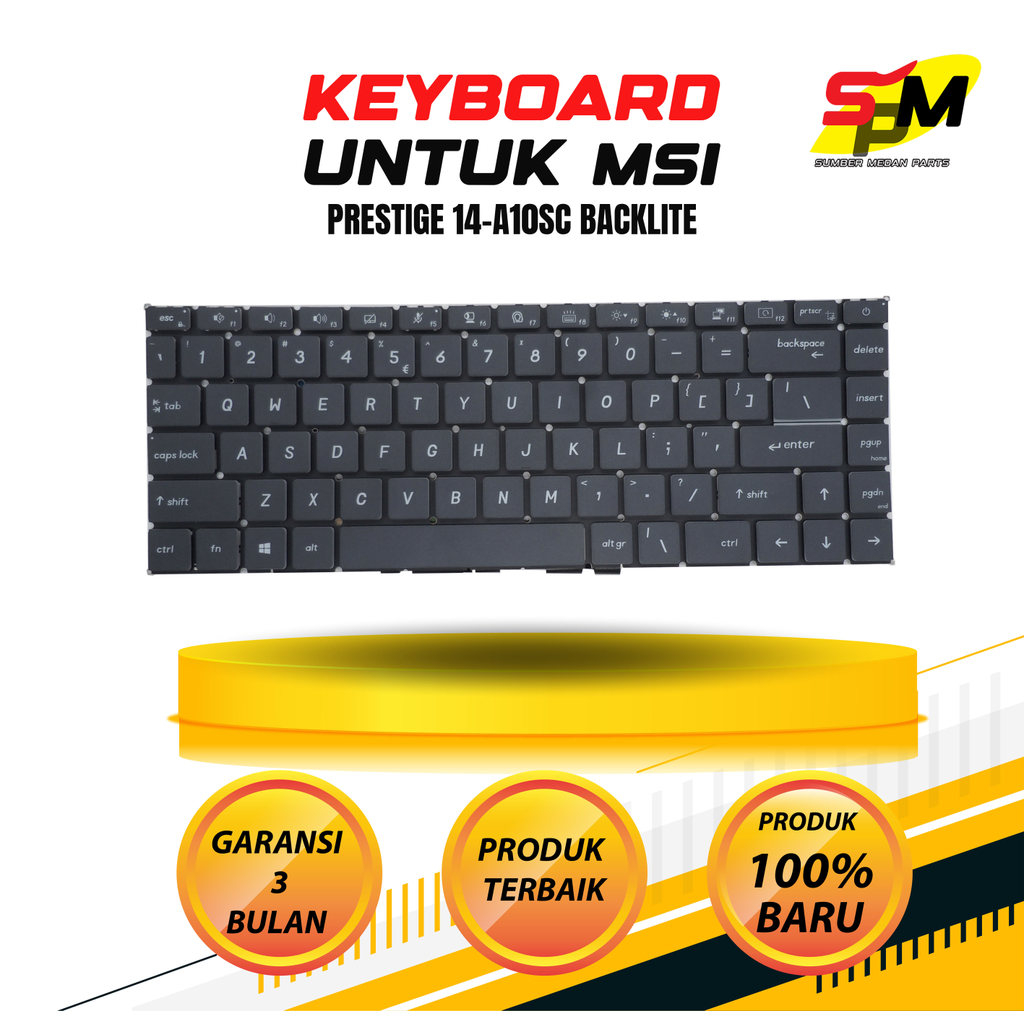 Keyboard Untuk MSI Prestige 14-A10SC Backlite
