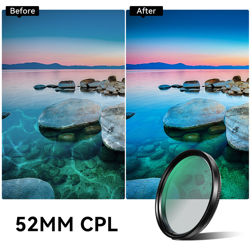 Lensa Filter Kamera Smartphone Multi Coating CPL 52mm with Clip - APL-52CPL