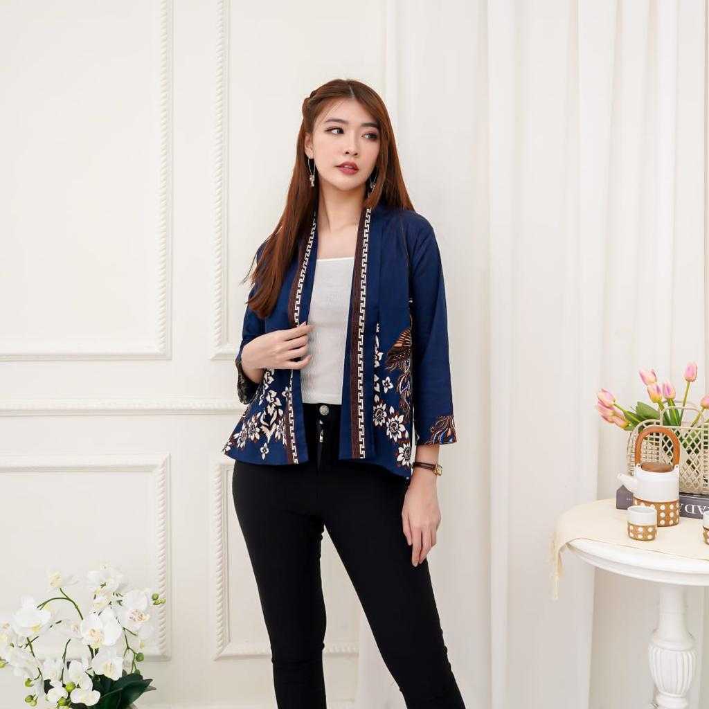 Jamy Blazer Batik Wanita Outer Rompi Wanita Jumbo Luaran Couple