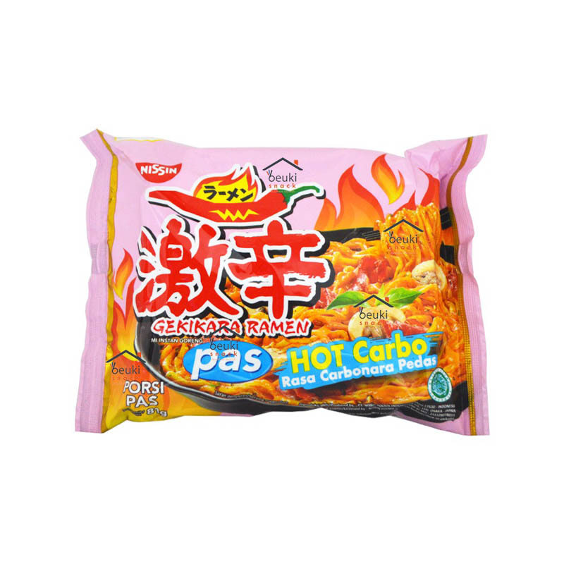nissin gekikara ramen hot carbo 81 gram