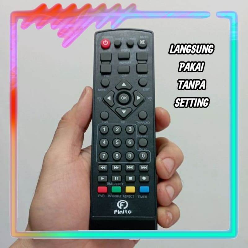 Remot Remote STB DVB-T2 Pengganti Tanpa Setting FINITO FNS-04B2 Set Top Box anaIOG TO DIGITAL TV (LA