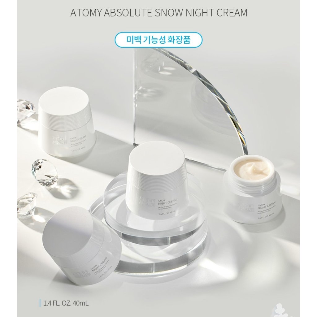 Atomy Absolute Snow Night Cream Nutrisi, Memutihkan & Perbaikan