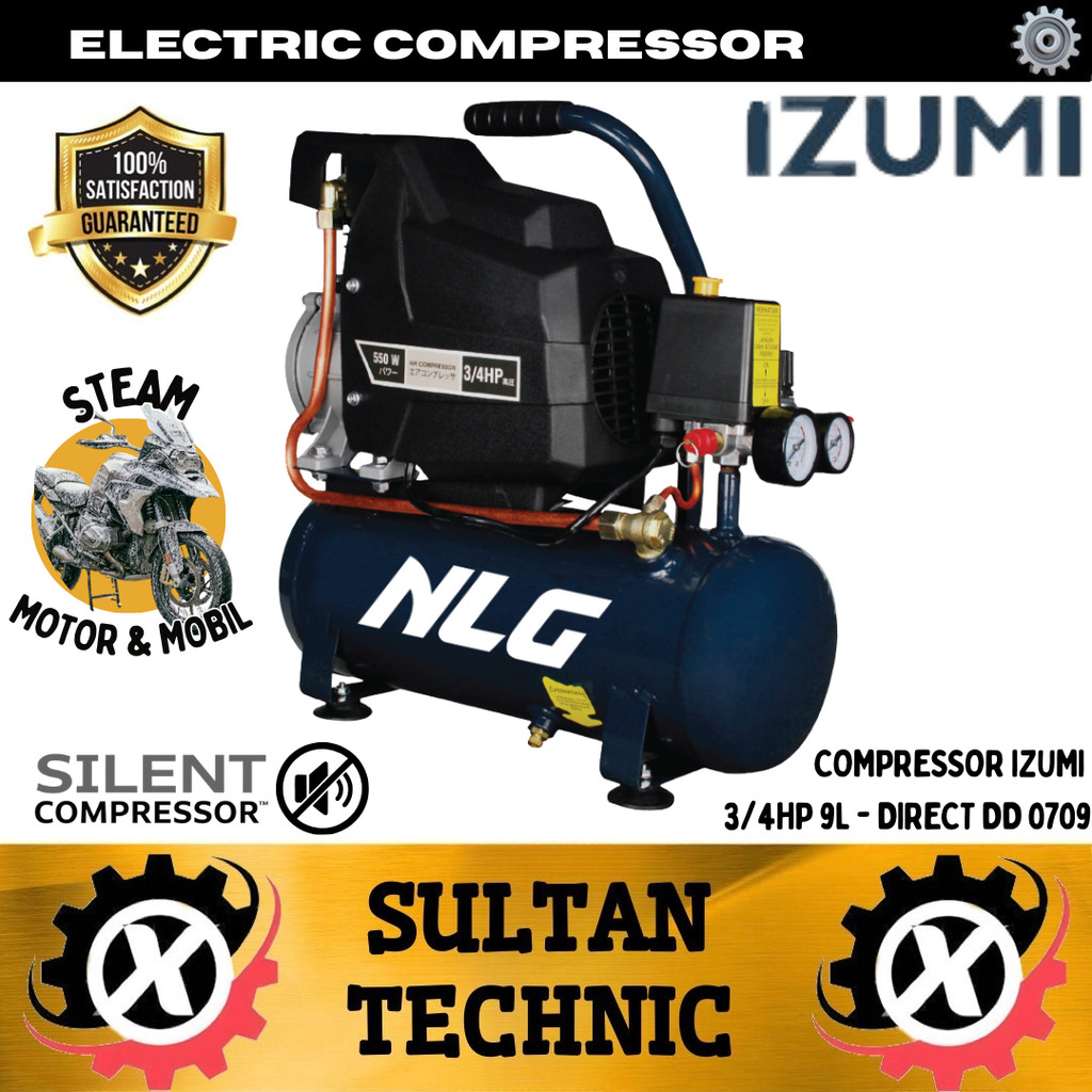 COMPRESSOR IZUMI NLG 3/4HP OL 40M/ KOMPRESOR 220V/KOMPRESOR 1 PHASE KOMPRESOR STEAM MOTOR MOBIL SILE