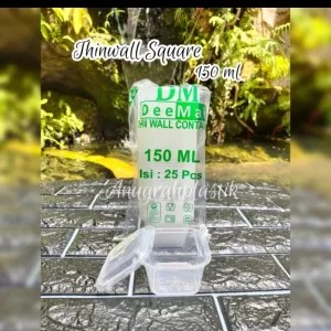Thinwall Square 150 ml / Thinwall kotak puding 150 ml PER SLOP 150ml