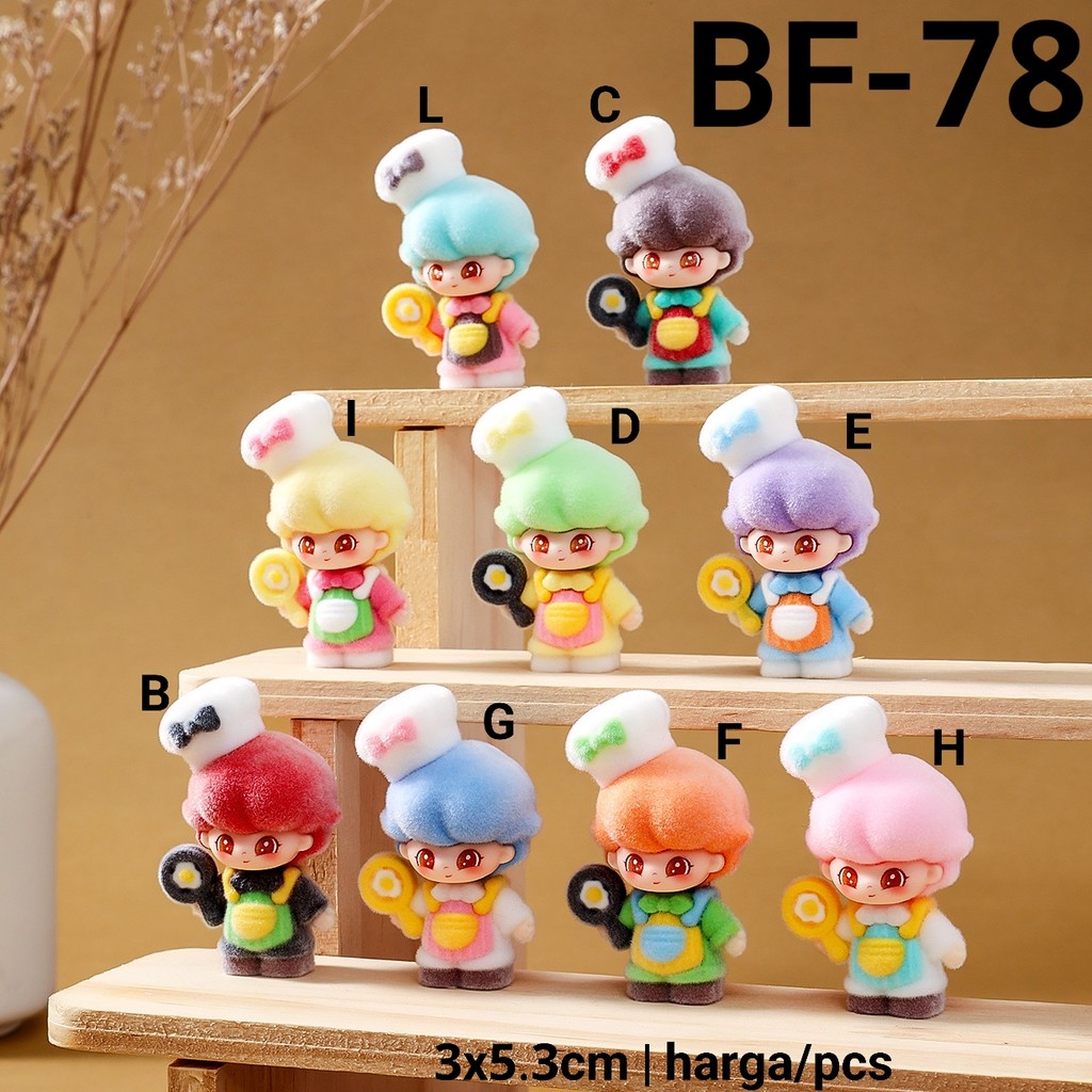 BF-78 Resin clay goody bag manyue decoration 3d diy dimoo chef bludru velvet merah coklat hijau ungu